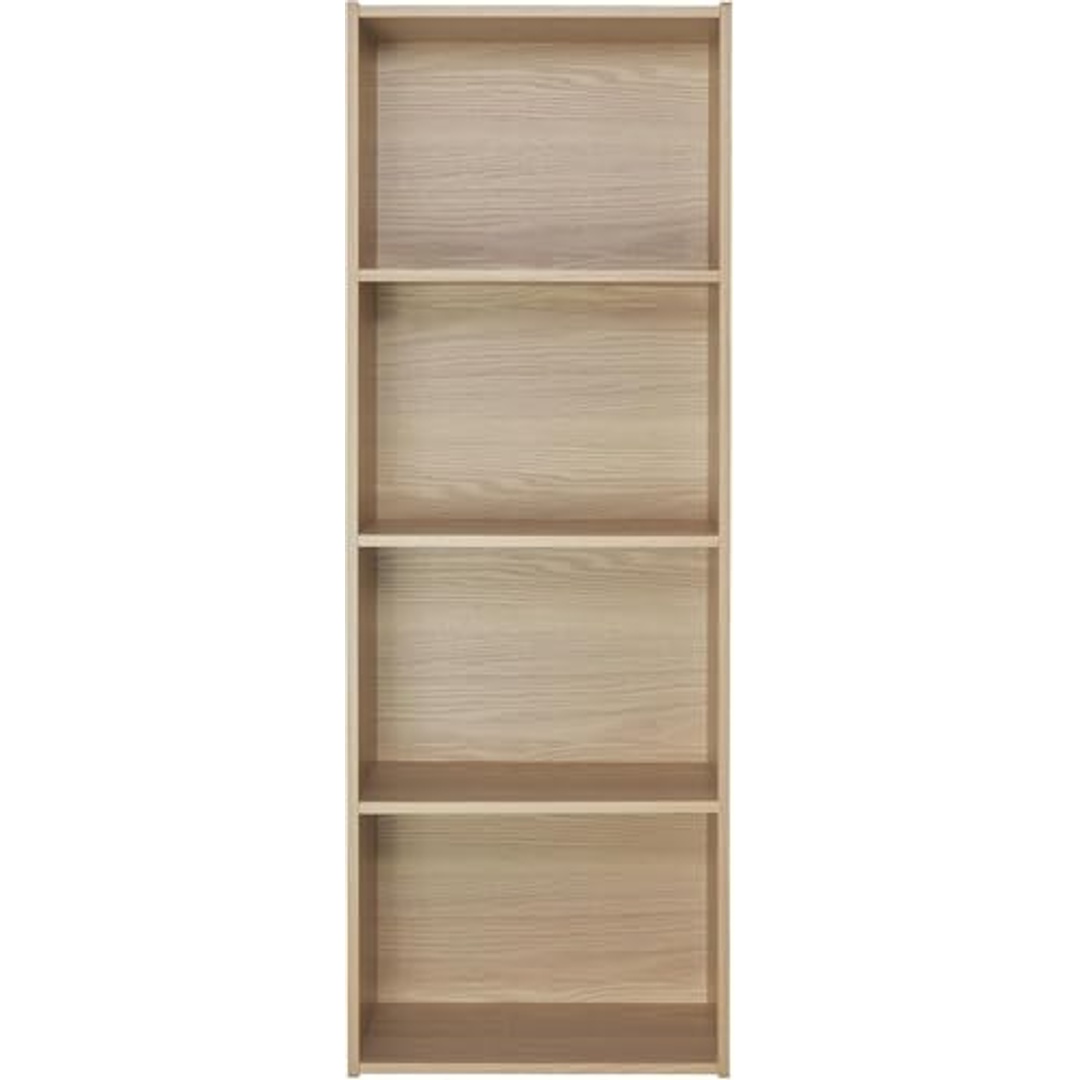 مكتبة بـ 4 رفوف - بني فاتح - 116.6×41.4×29 سم