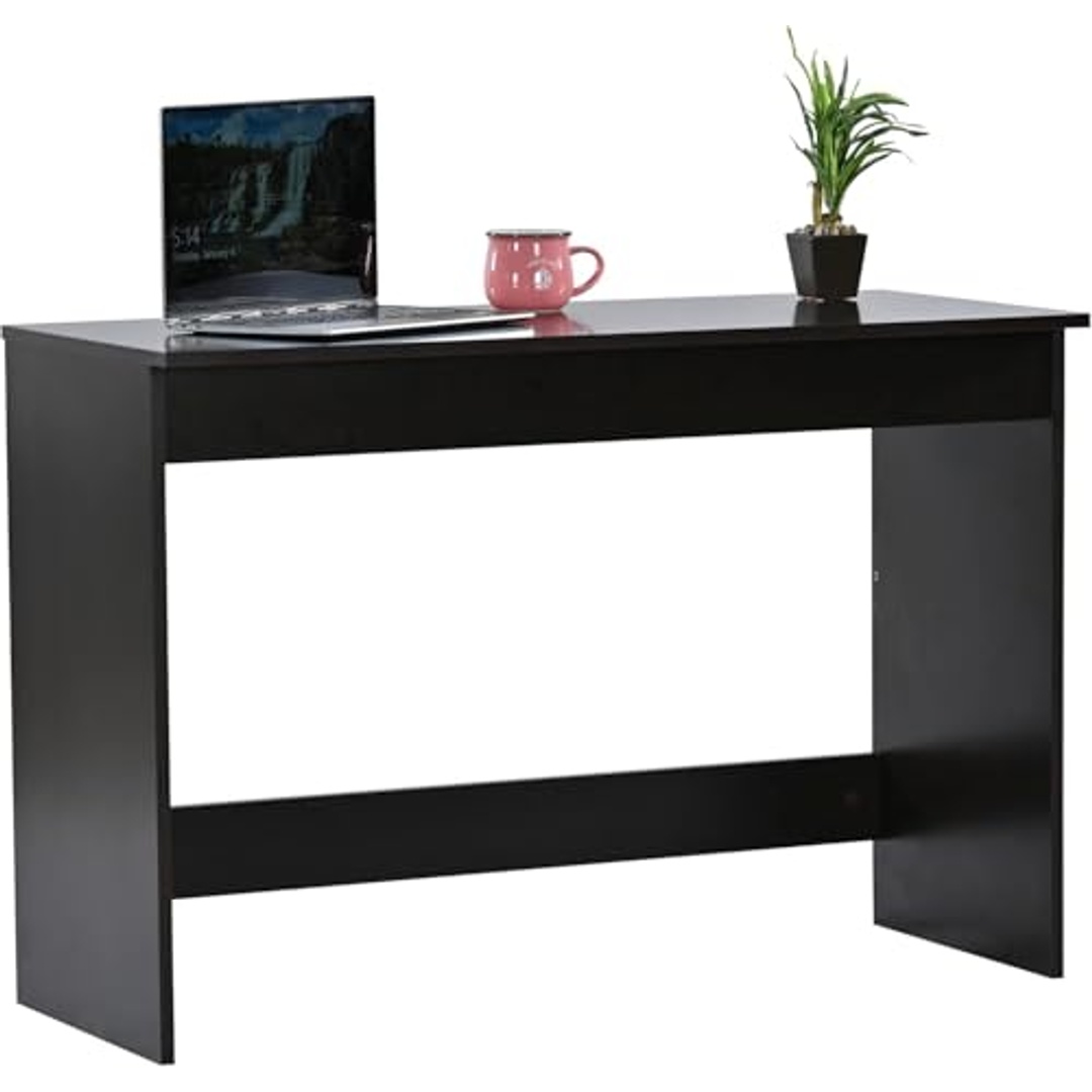 مكتب دراسة وكمبيوتر من خشب مصنّع - 105×72×45.7 سم - لون وينجي غامق