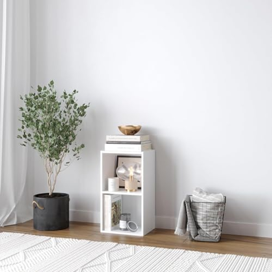 مكتبة خشبية صغيرة برفين - 56×30 سم - أبيض