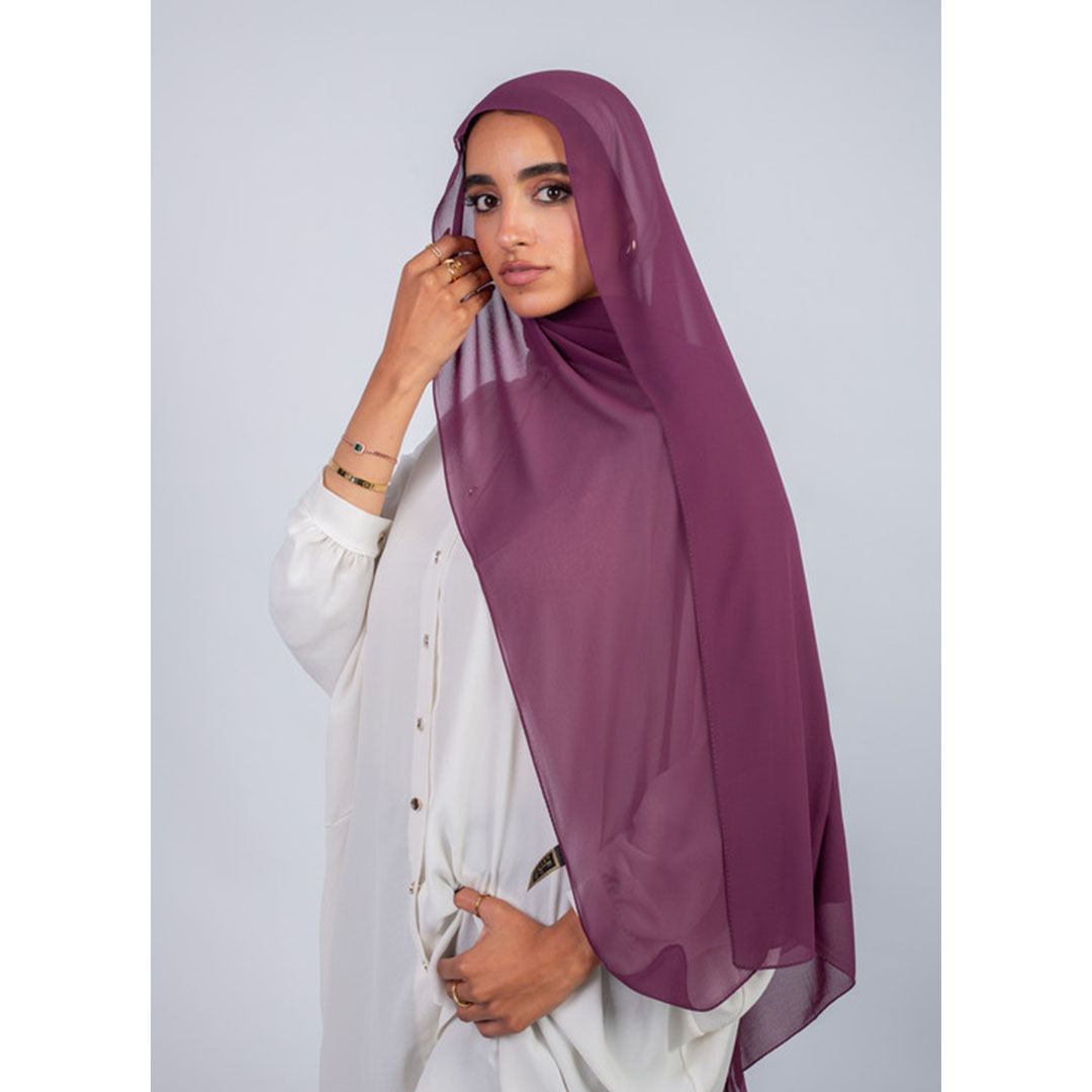 طرحه شيفون ساده من سترة - موف