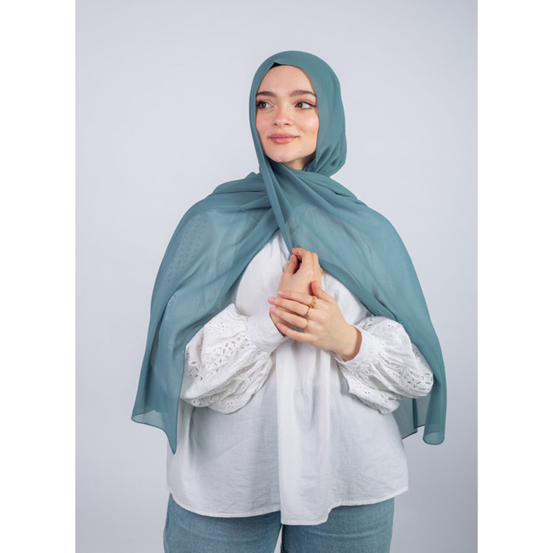 طرحه شيفون ساده من سترة - مينت غامق