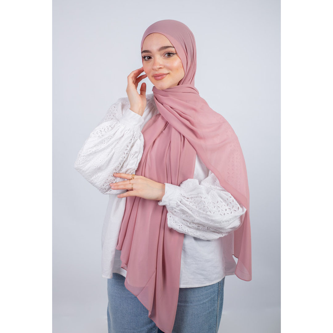 طرحه شيفون ساده من سترة - كشمير