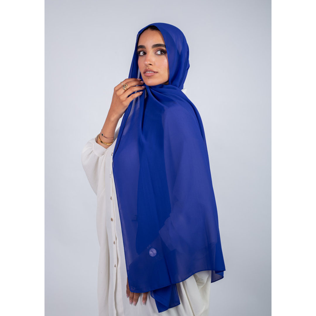 طرحه شيفون ساده من سترة - زهري