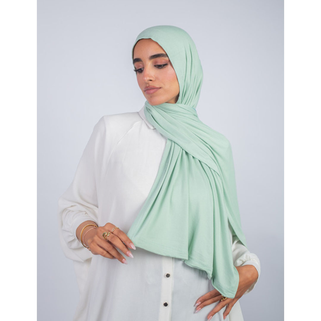 100% طرحة جل سادة قطن من سترة - مينت