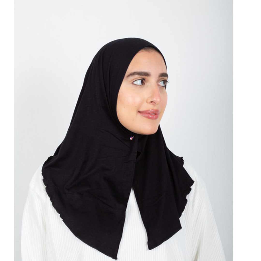 سكارف قطن من سترة - أسود