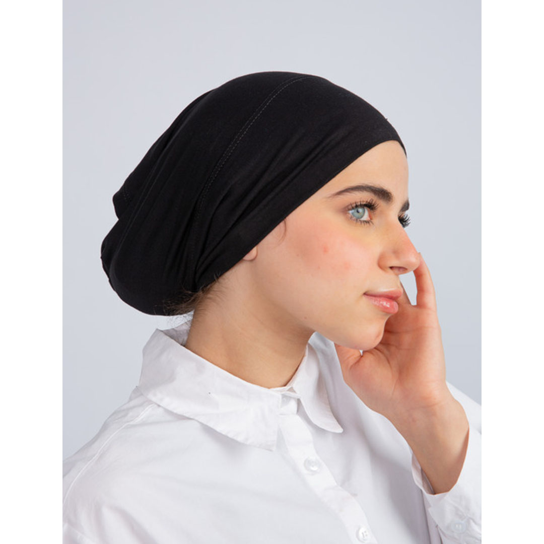 بندانة سوري مفتوحة من سترة - أسود