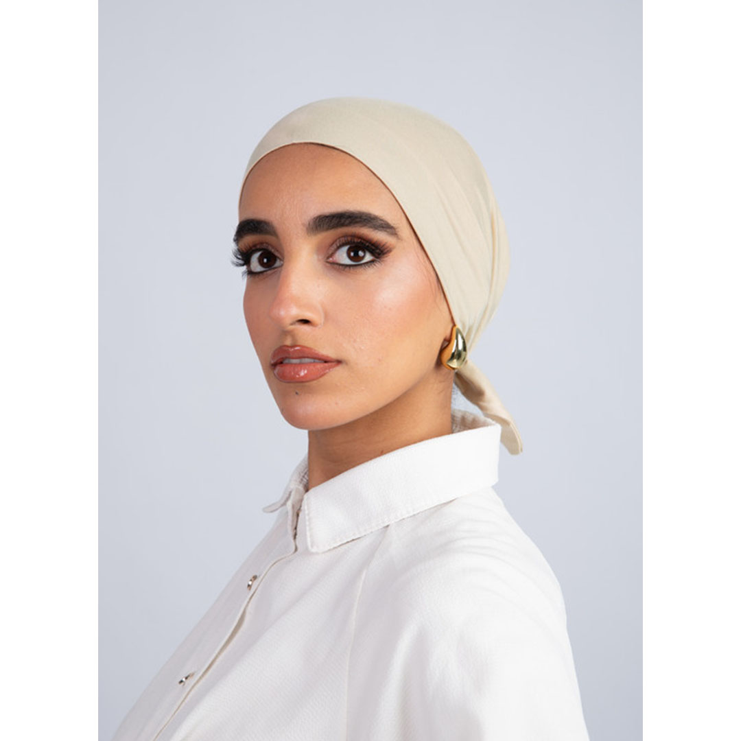 بونيه رباط بدون خياطة من سترة - بيج