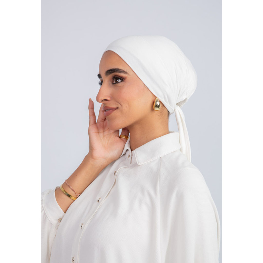 بندانة رباط بدون دعامة من سترة - أوف وايت