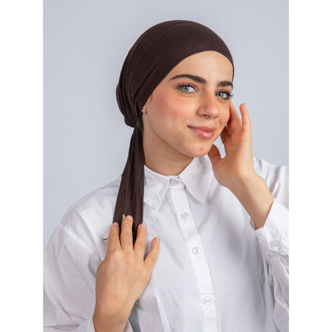 بندانة رباط بدون دعامة من سترة - بني