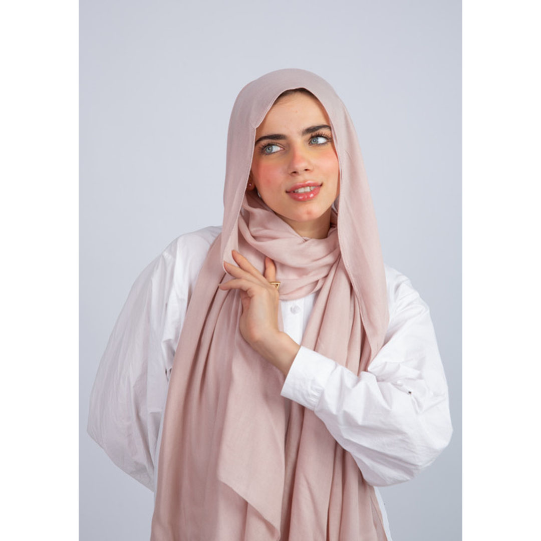 100% طرحة مودال سادة قطن من سترة - كشمير فاتح