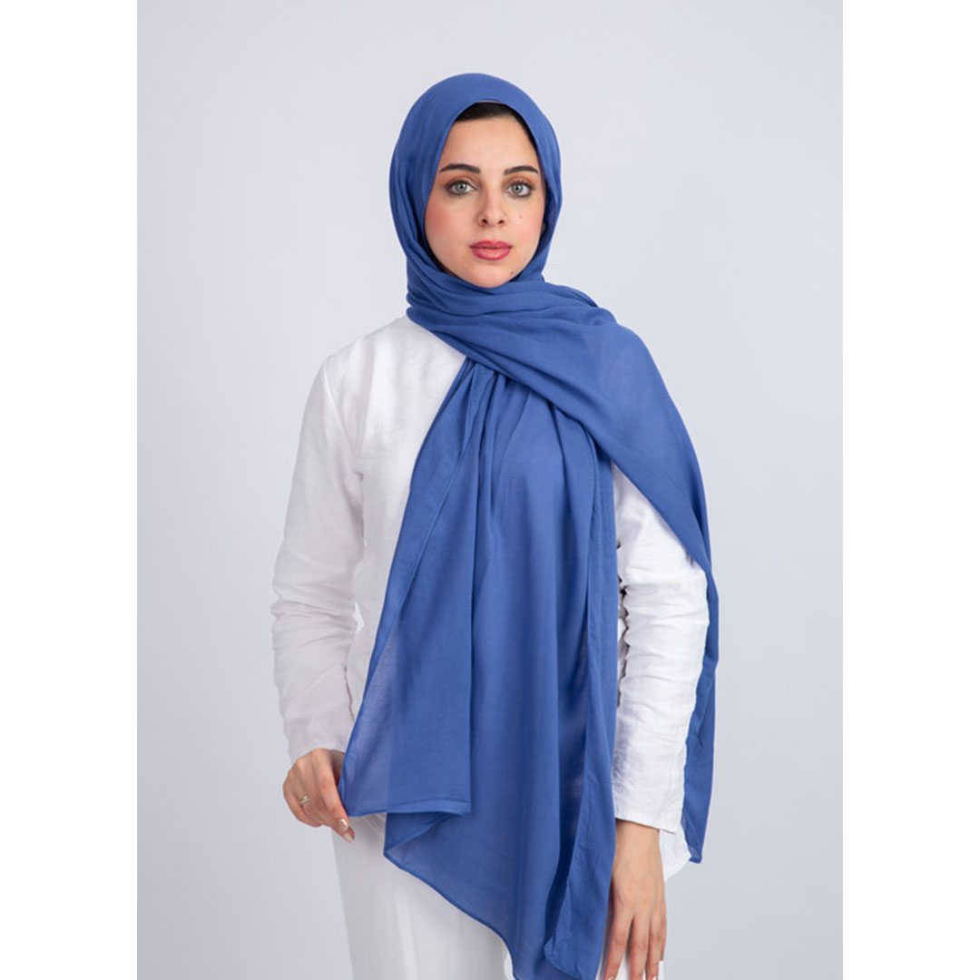 100% طرحة مودال سادة قطن من سترة - بترولي