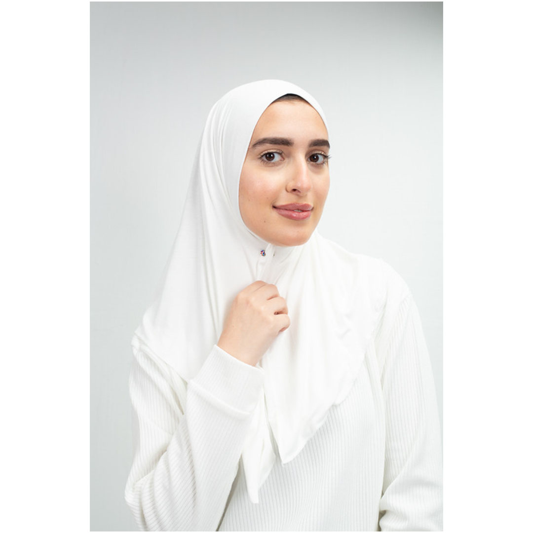 سكارف قطن من سترة - أبيض