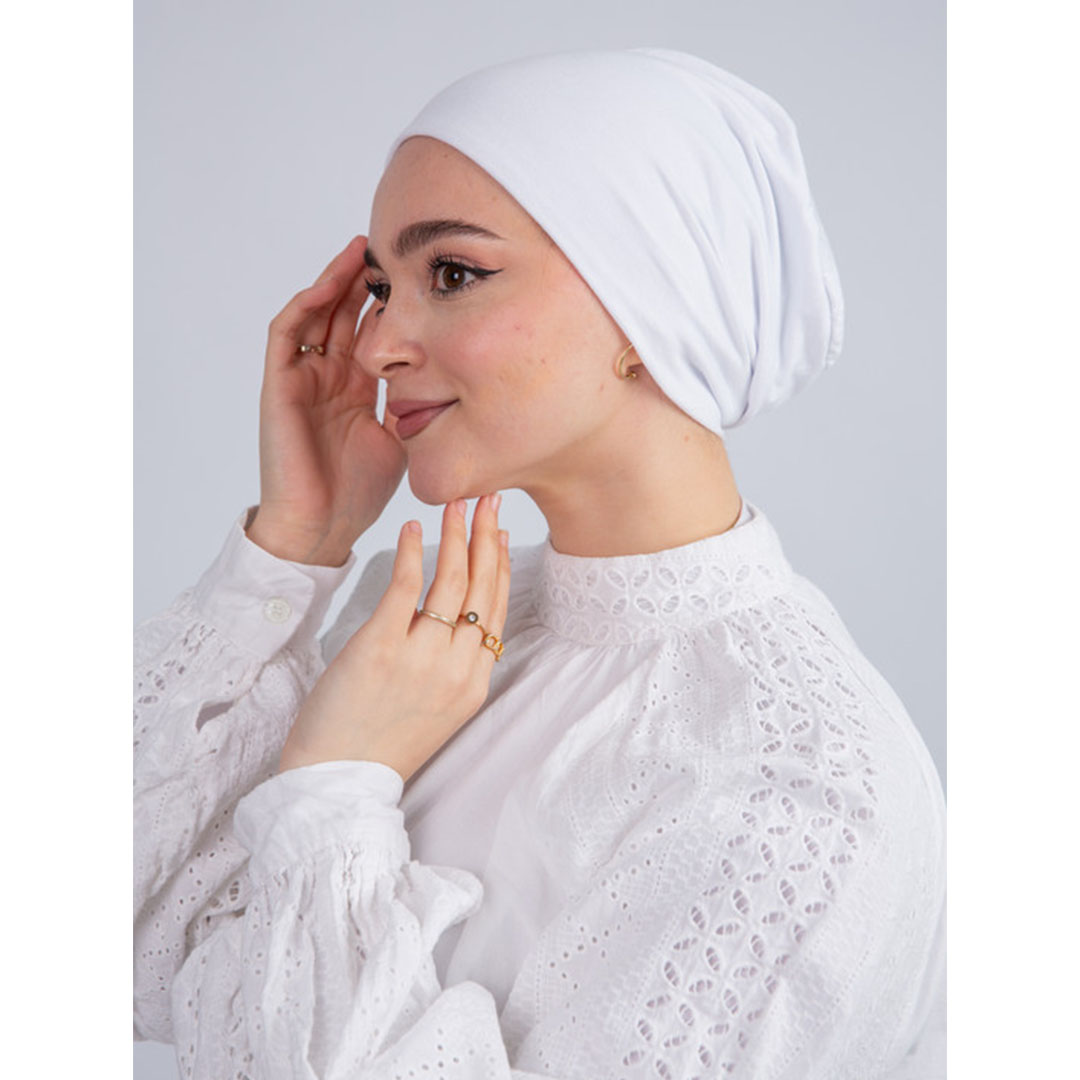 بونيه بدون خياطة من سترة - أبيض
