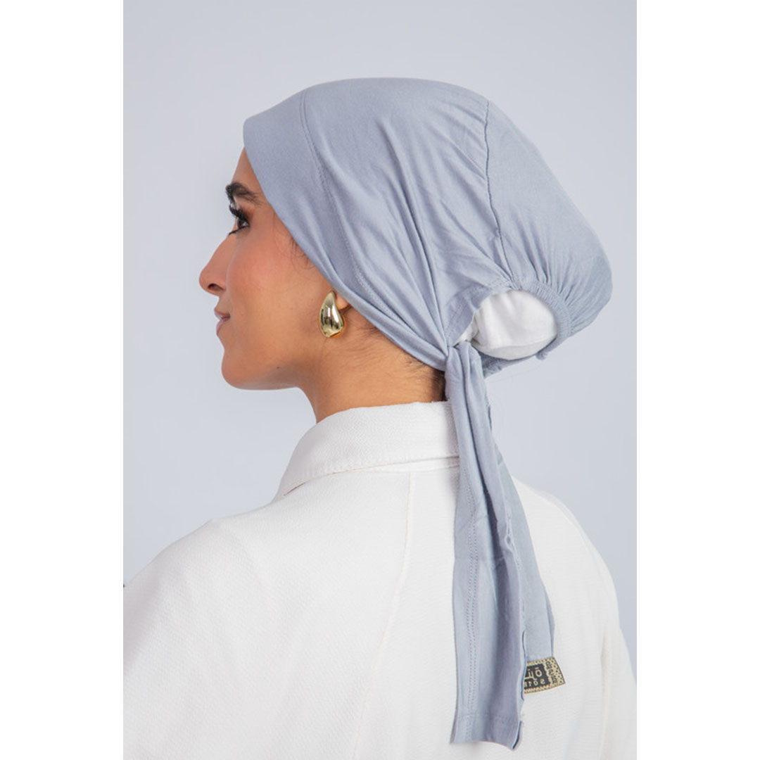 بندانة رباط بدعامة من سترة - رمادي فاتح