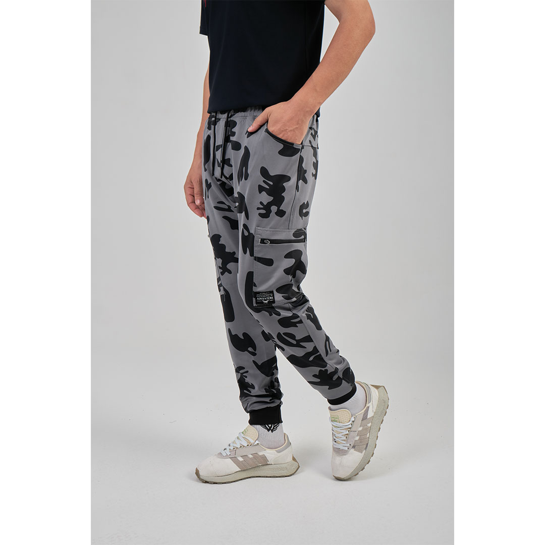 بنطلون رياضي رجالي - رمادي