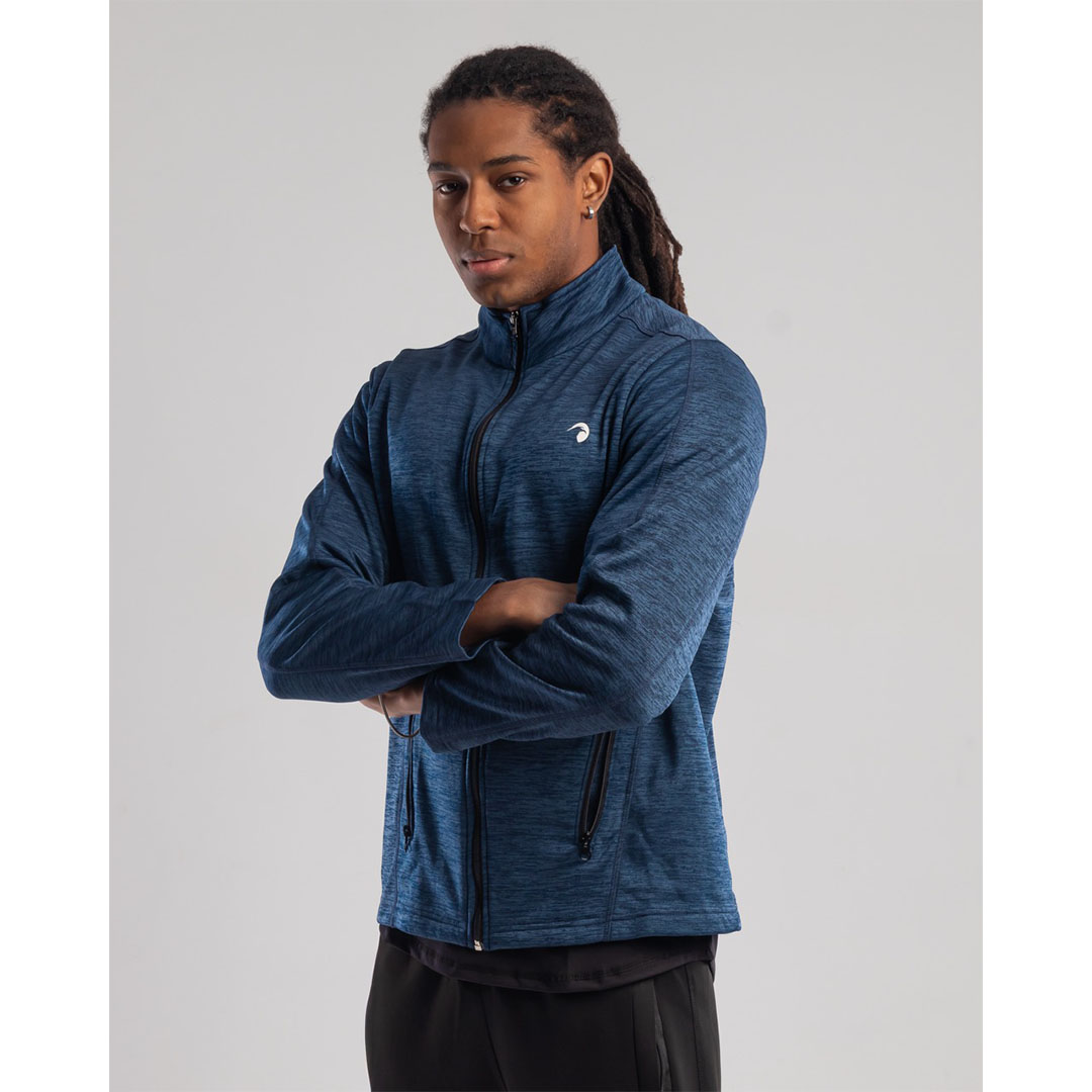 جاكيت رجالي قطن مبطن بجيوب أمامية - كحلي