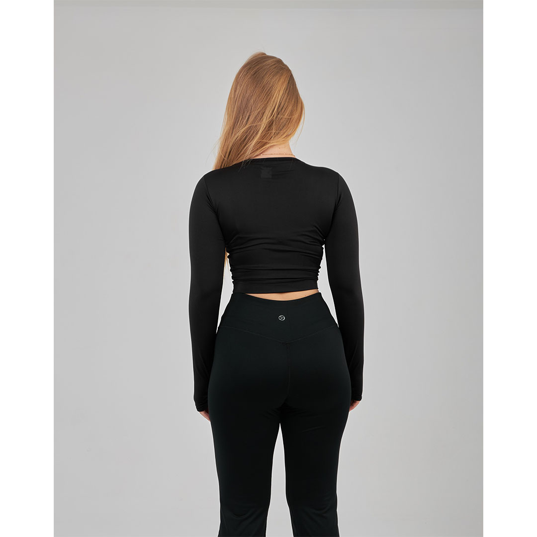 توب قصير رياضي بكم حريمي