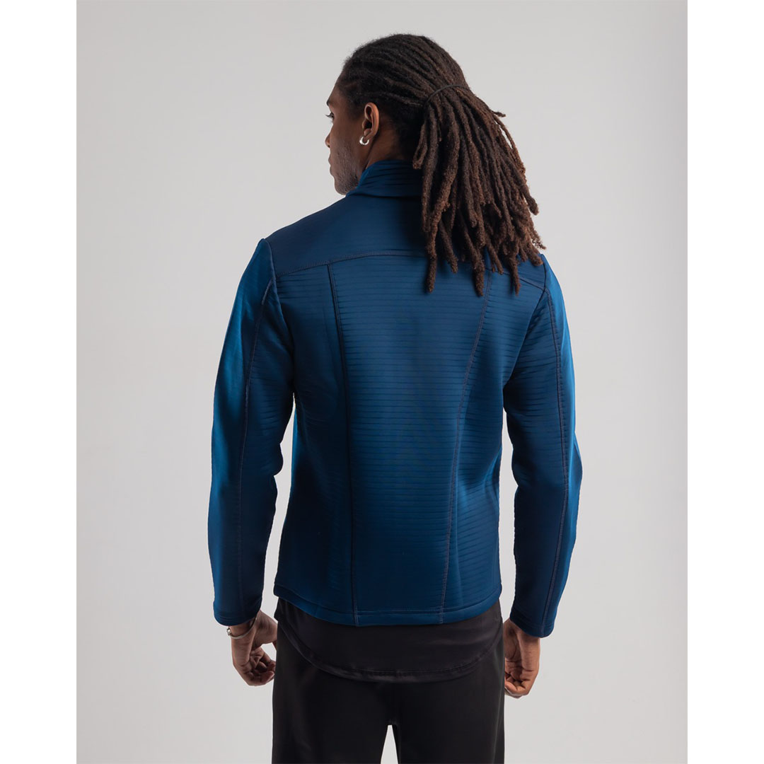 جاكيت رجالي رياضي بسوستة كاملة - كحلي