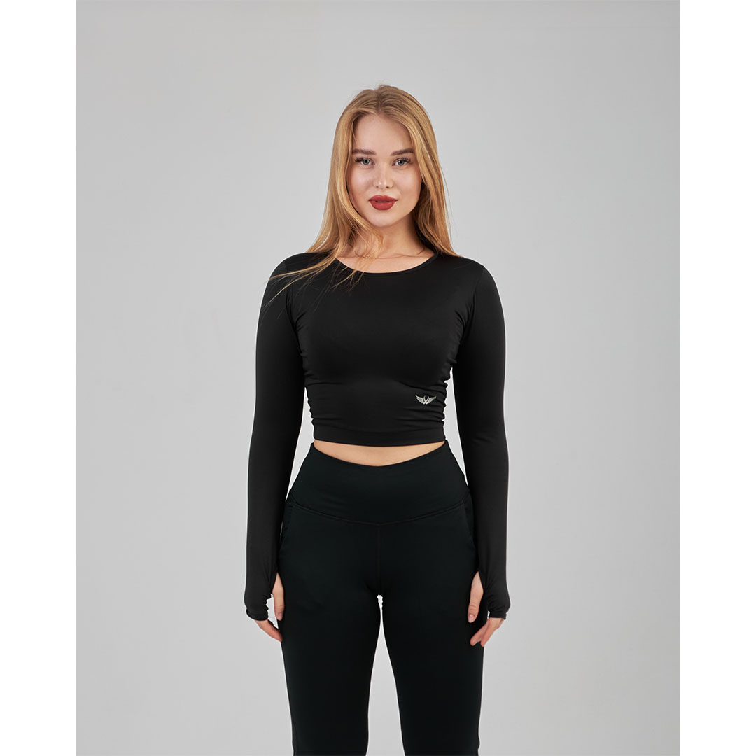 توب قصير رياضي بكم حريمي