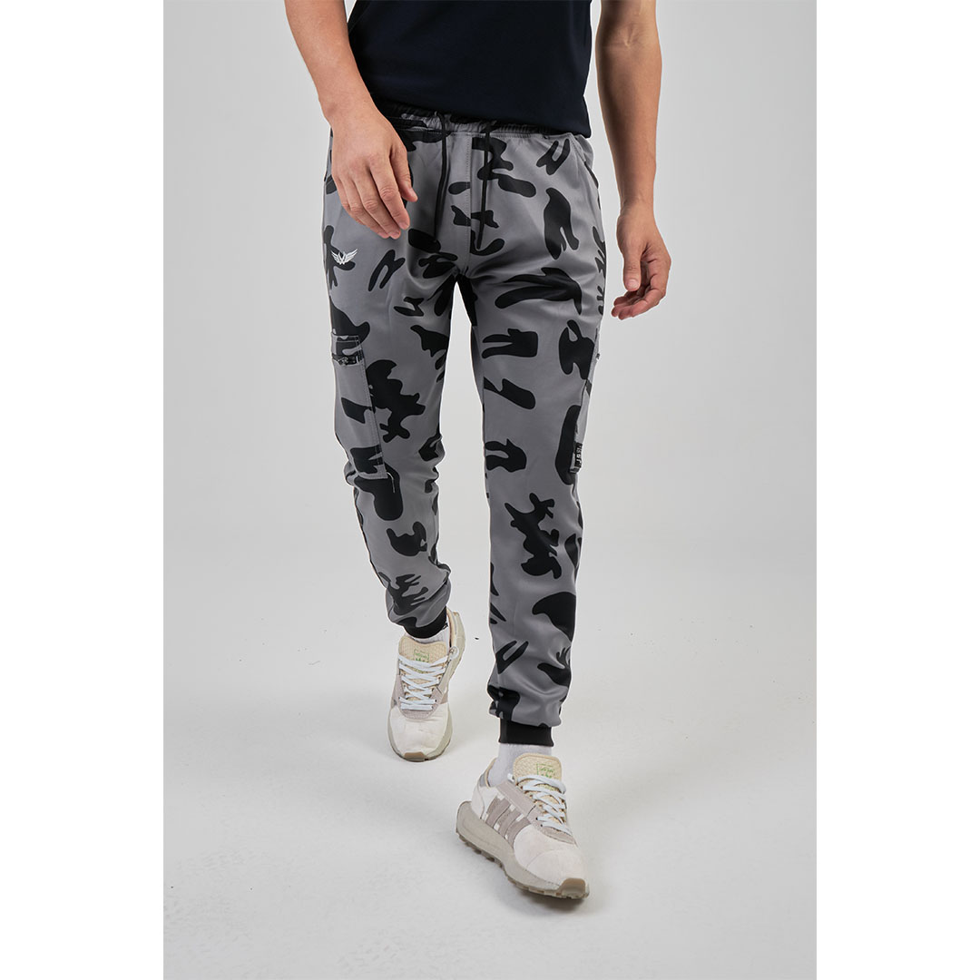 بنطلون رياضي رجالي - رمادي