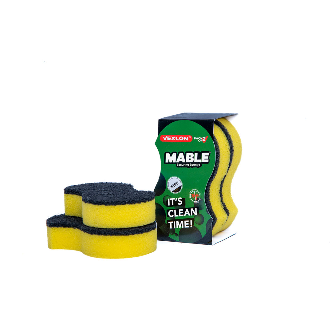 مابل صغير اسفنجة تنظيف منحنية - 2 قطعة