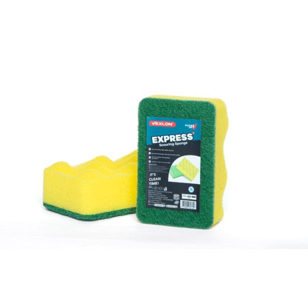اكسبريس متعرجة اسفنجة تنظيف - 1 قطعة
