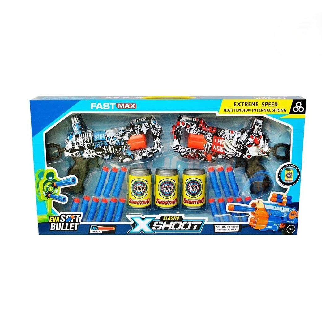 Dual Foam Dart Blasters - HY6020-1A with 18 Darts