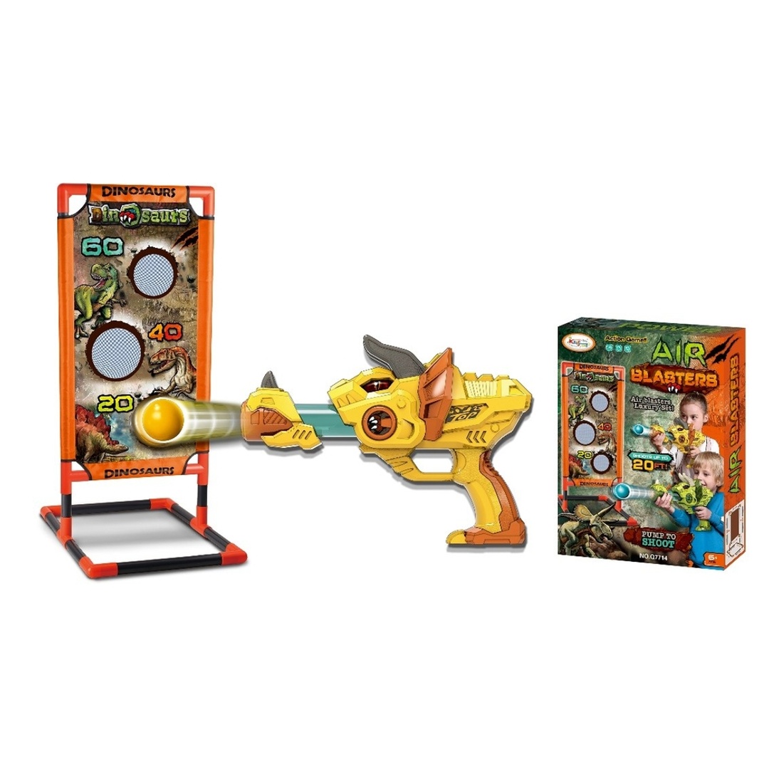 مسدس طلقات كرات فوم بشكل ديناصور مع الهدف بالثقوب - Q7714