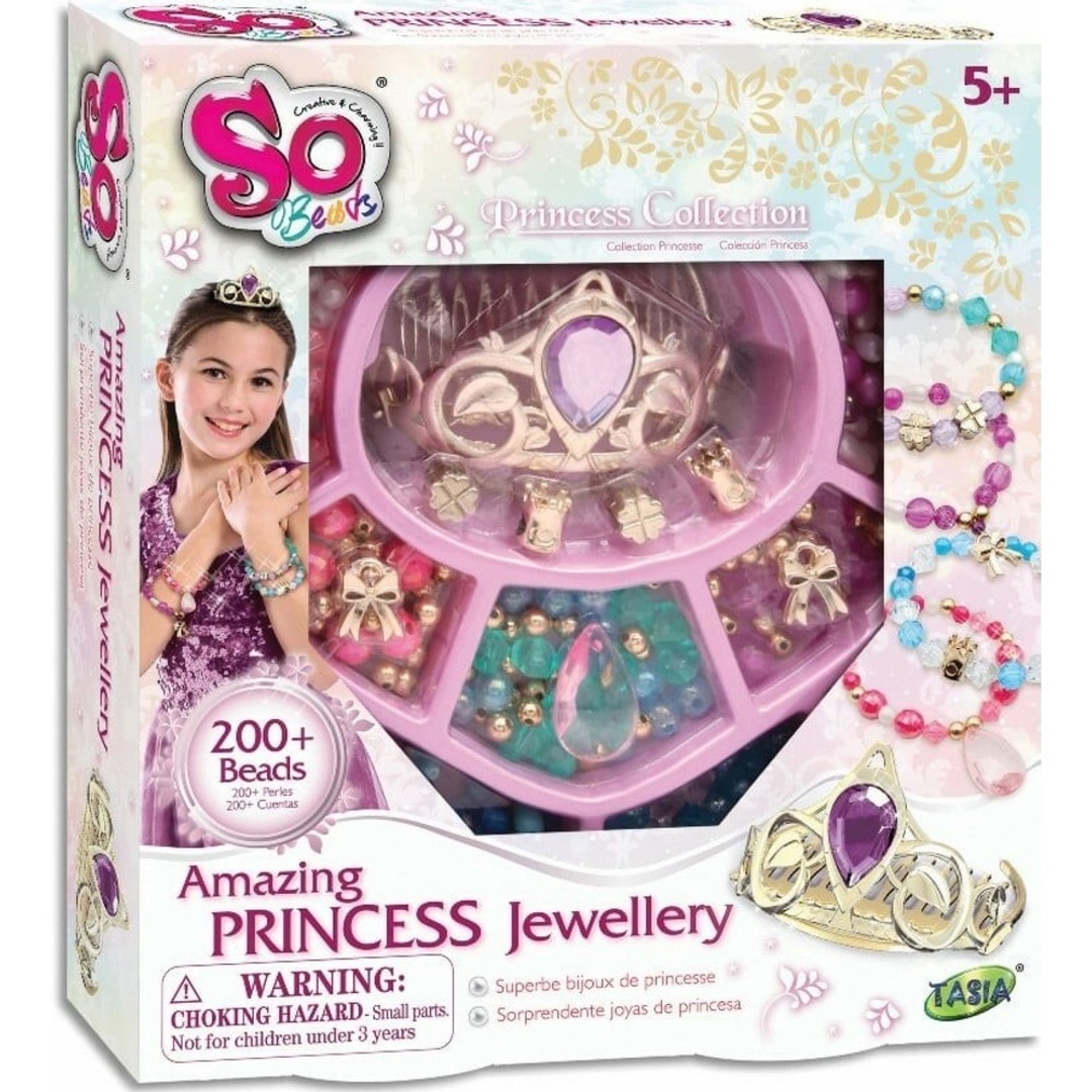 صندوق صناعة الأساور بالخرز مع تاج الأميرة - T08306-A-A