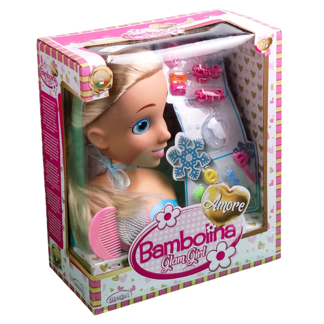 دمية رأس بامبولينا الأميرة للتزيين مع الأكسسوارات - 25 سم - 9239