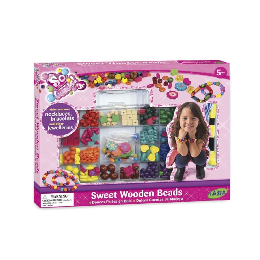لعبة صناعة الأسورة من الخرز الخشبي للبنات - T04010-A-A