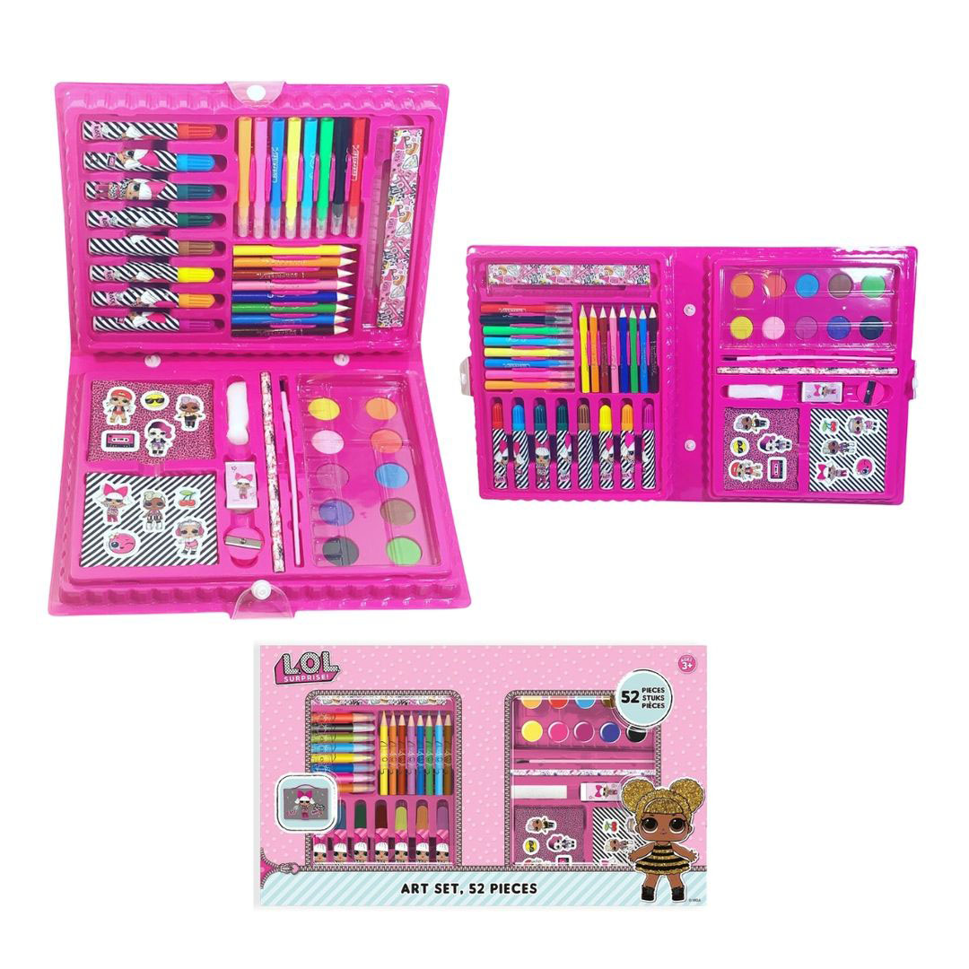مجموعة أقلام التلوين والطلاء المائي - 52 قطعة - FK-LOL-2302
