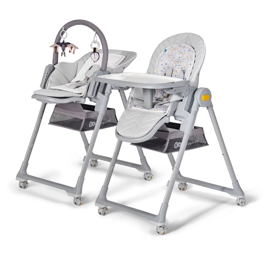 كرسي عالي للأطفال متعدد الأستخدامات و المهام مع العاب رصاصي - 17174
