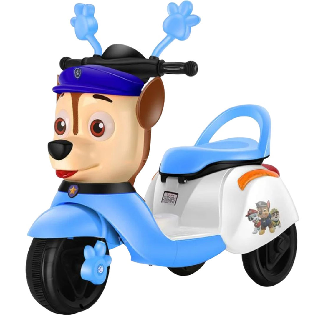 موتوسيكل كهربائي للأطفال علي شكل كلب باو باترول - أزرق - ZH916