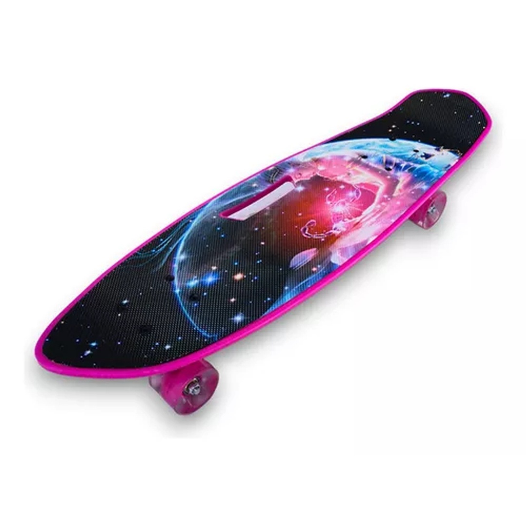لوح تزلج للأطفال على شكل فضاء - وردي - 216
