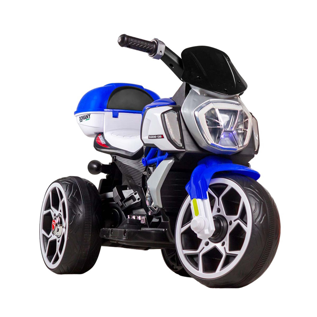 موتوسيكل كهربائي للأطفال - 380 وات - أزرق/أبيض - FB-6189