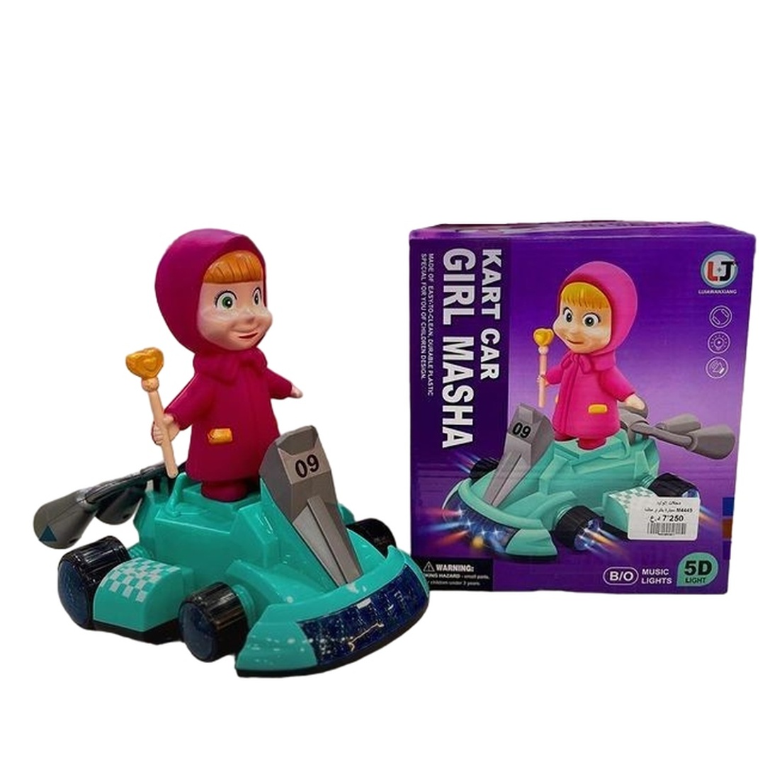 ماشا و فانوس علي شكل سيارة سباق مع الأضواء - 337-1