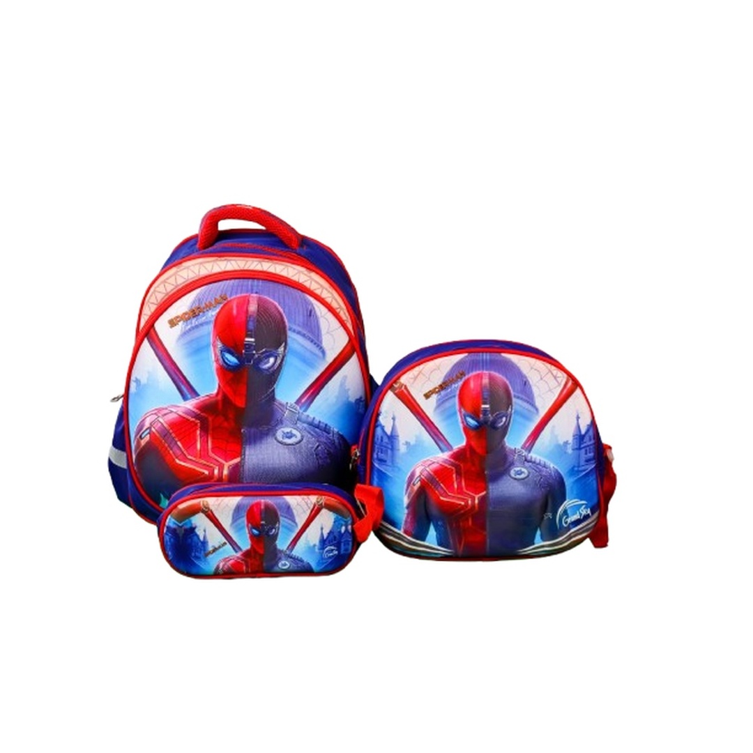 شنطة سبايدر مان المدرسية مع حقيبتين - GS15-B
