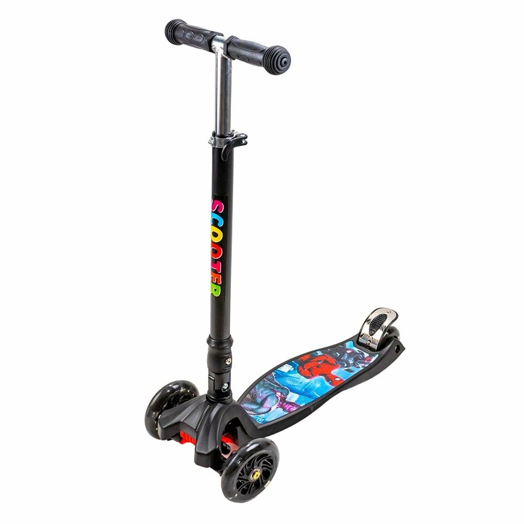 سكوتر ذو عجلات مضيئة قابل للطي اسود - 316A