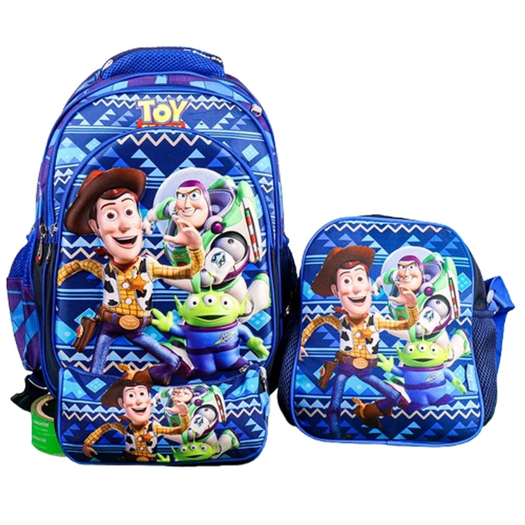 شنطة توي ستوري 3D المدرسية + حقيبتين - G.B