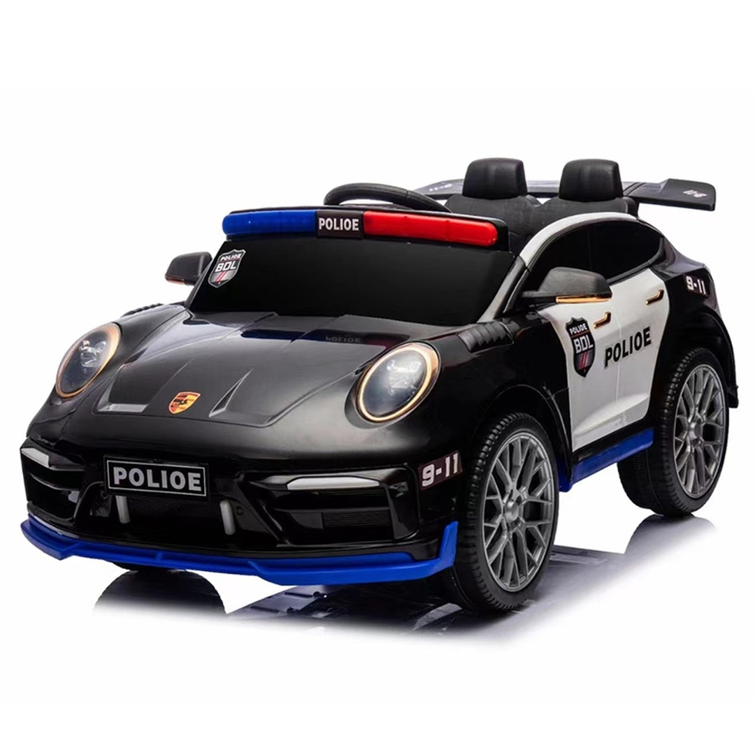 عربية كهربائية للأطفال - بوليس سوداء - BDL2988