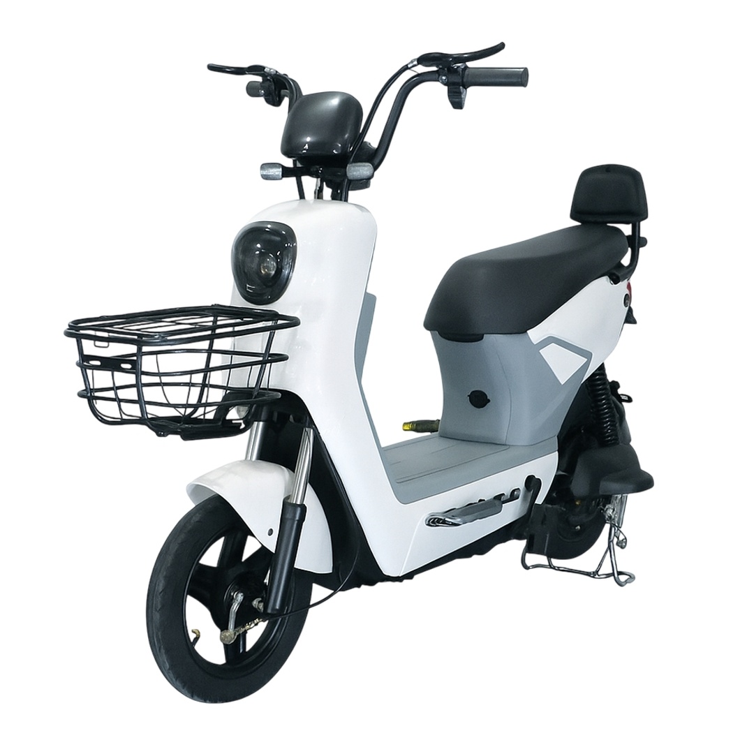 سكوتر كهربائي للركوب بإطار 14 انش 48 فولت 12 امبير 500 وات - أبيض - IDL-WS5