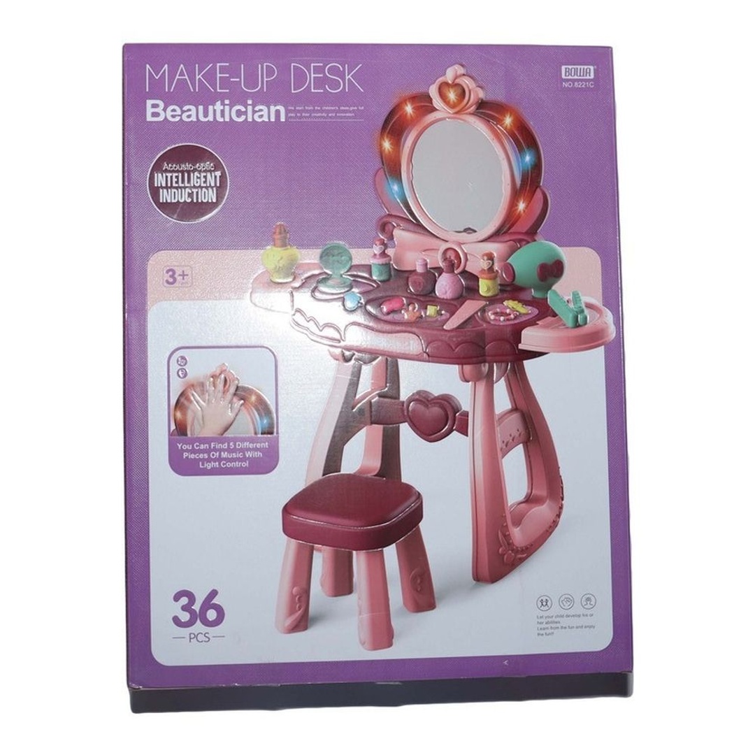 طاولة مكياج وكرسي التجميل الفاخرة من بوا 36 قطعة - 8221C