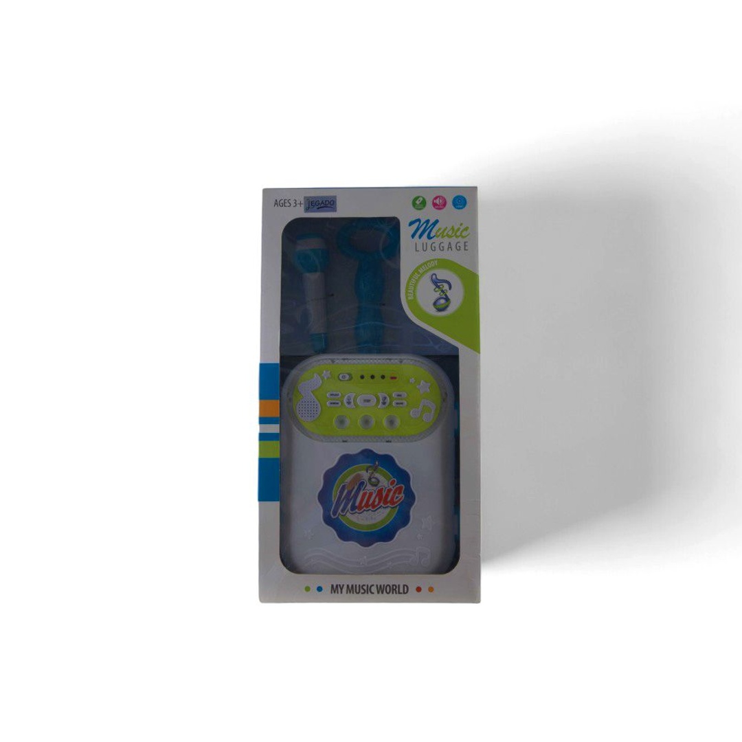 مجموعة ألعاب أمتعة الموسيقى للأطفال وميكروفون الغناء وعالم الموسيقى الممتع - 1082