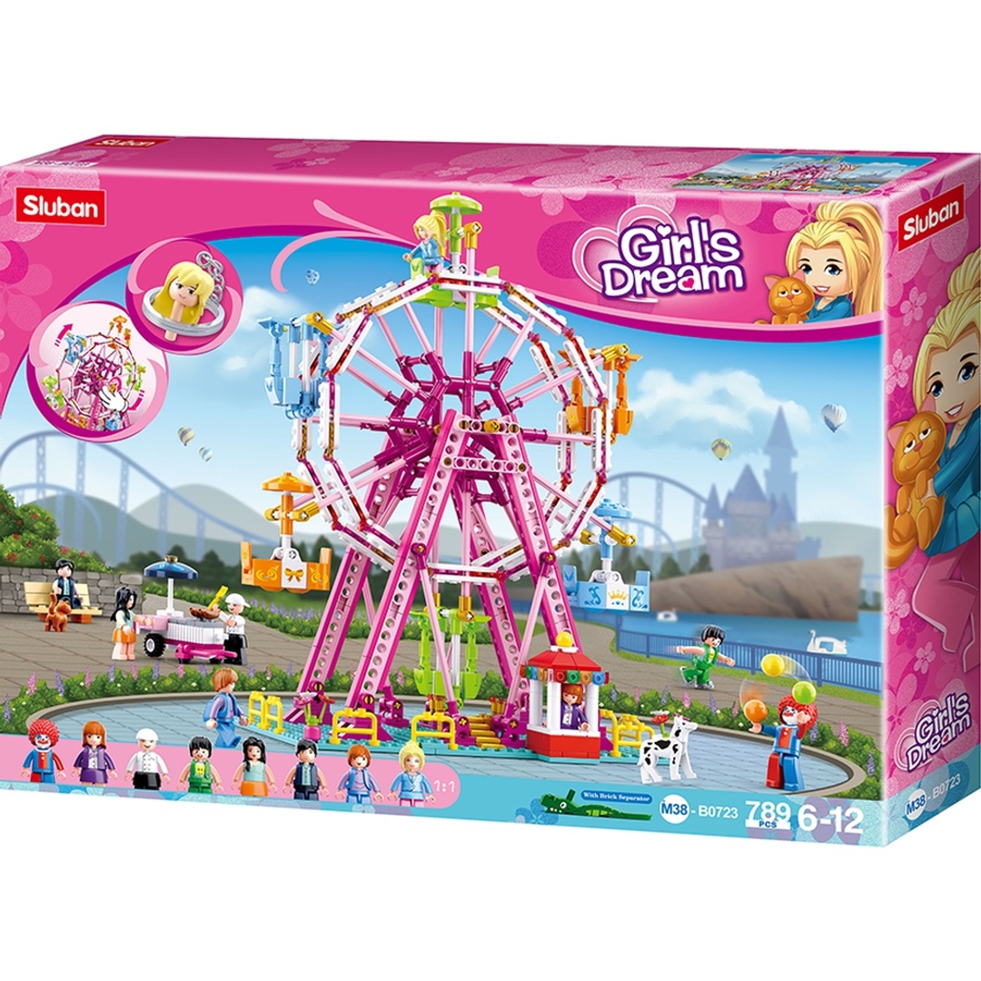 مكعبات العجلة الدوارة بالملاهي للبنات 789 قطعة - M38-B0723