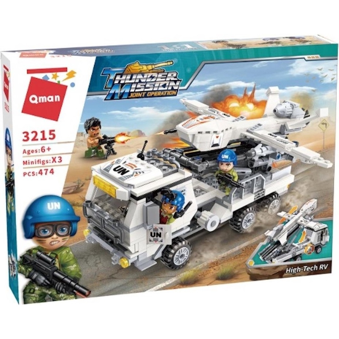 كيو مان لعبة سيارة قتالية ذكية 474 قطعة - C3215