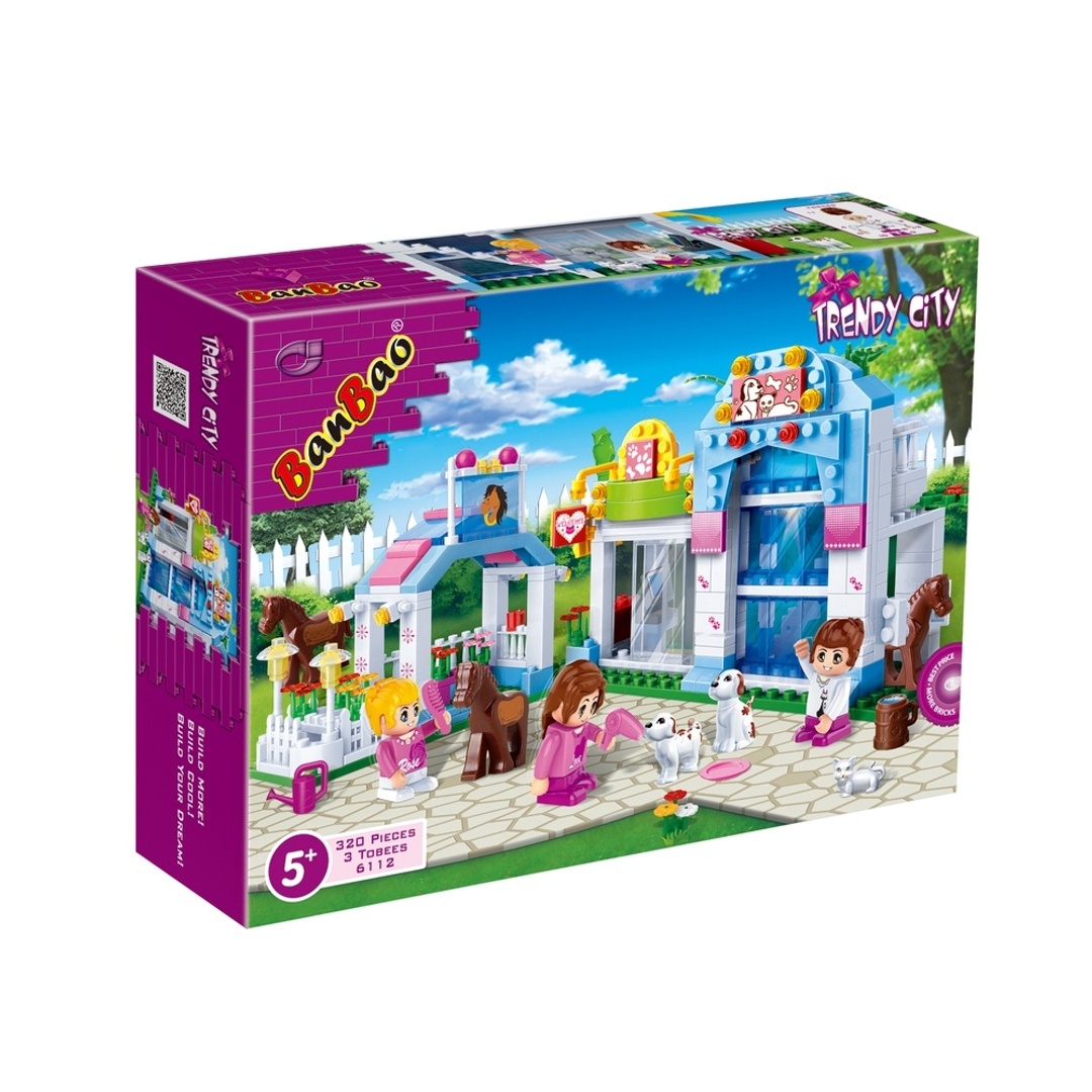 بانباو - متجر الحيوانات الأليفة تريندي سيتي 320 قطعة - 6112