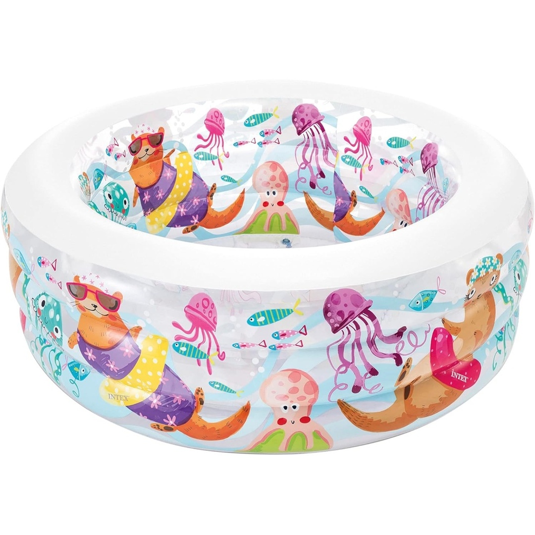 حوض سباحة بأشكال اسماك البحر قابل للنفخ 152x56 سم - 58480NP
