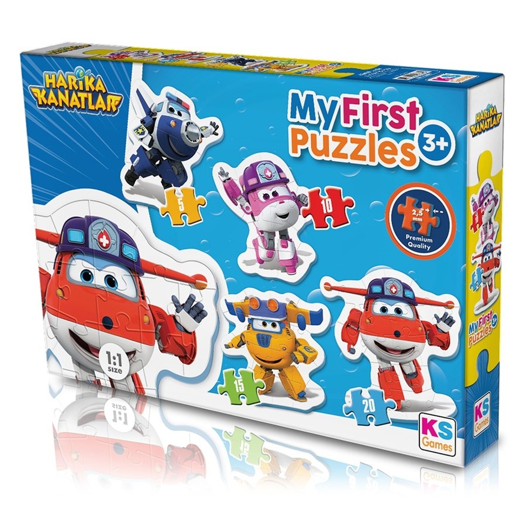 بازل الطائرات الخارقة 4 في 1 - 5+10+15+20 قطعة - HK10304