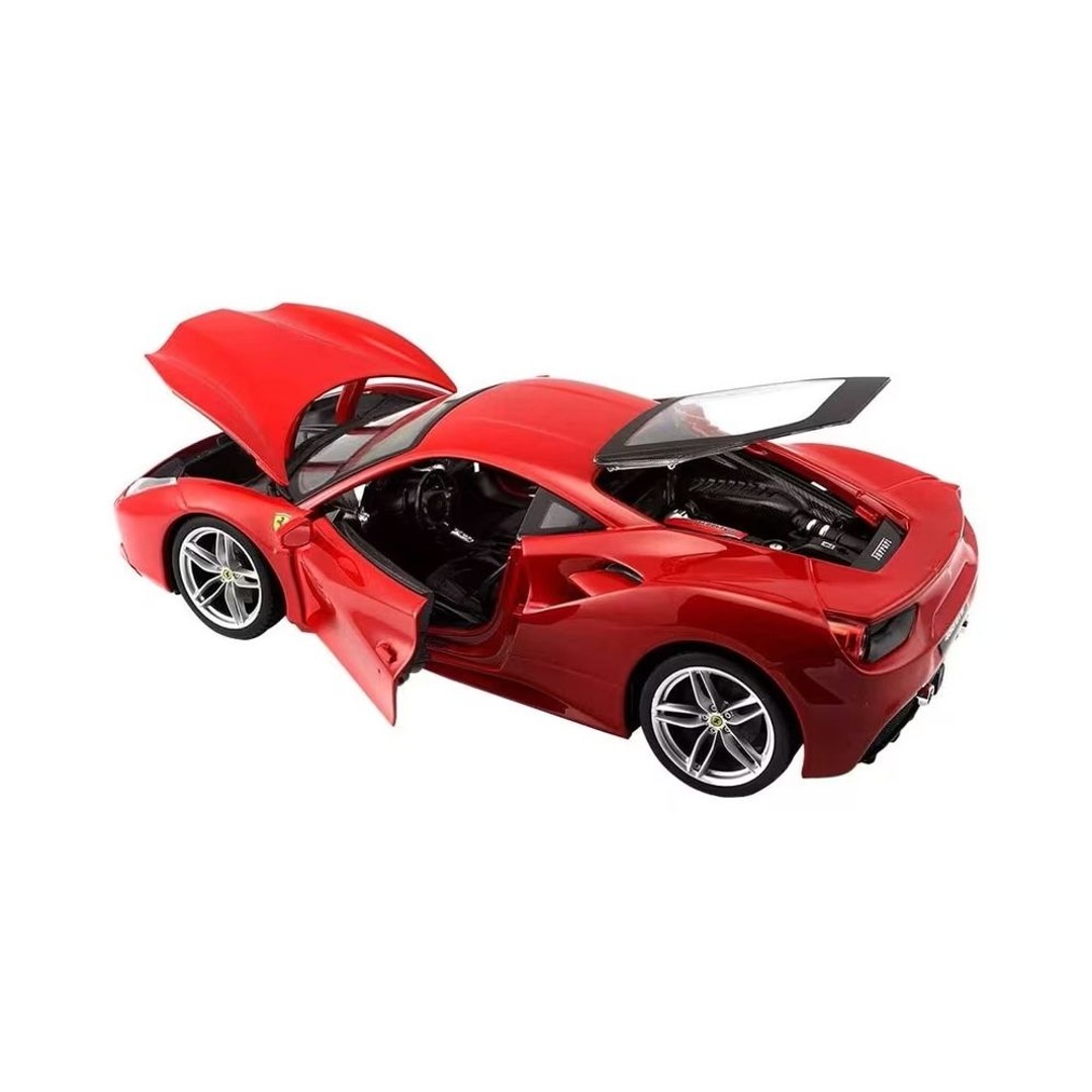 لعبة سيارة فيراري 488 1/18 - أحمر - 18-16008